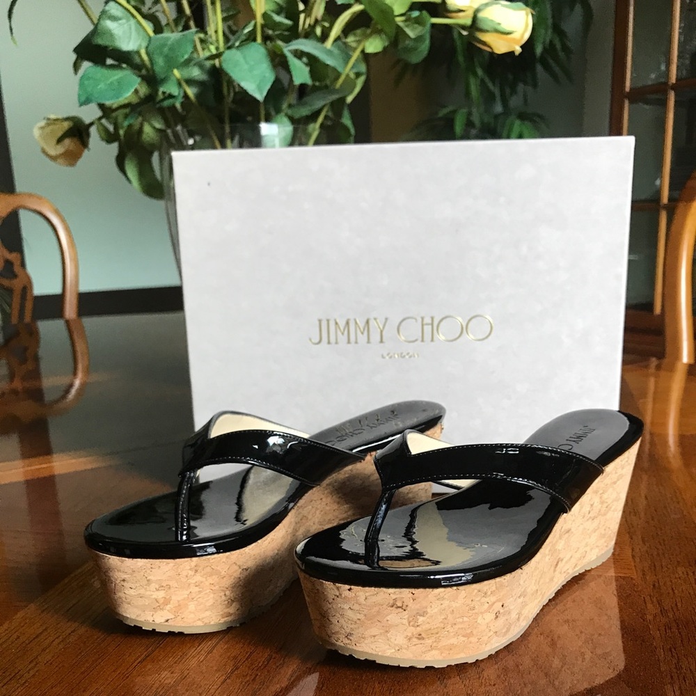 Jimmy Choo Paque wedge sandals size 36.5